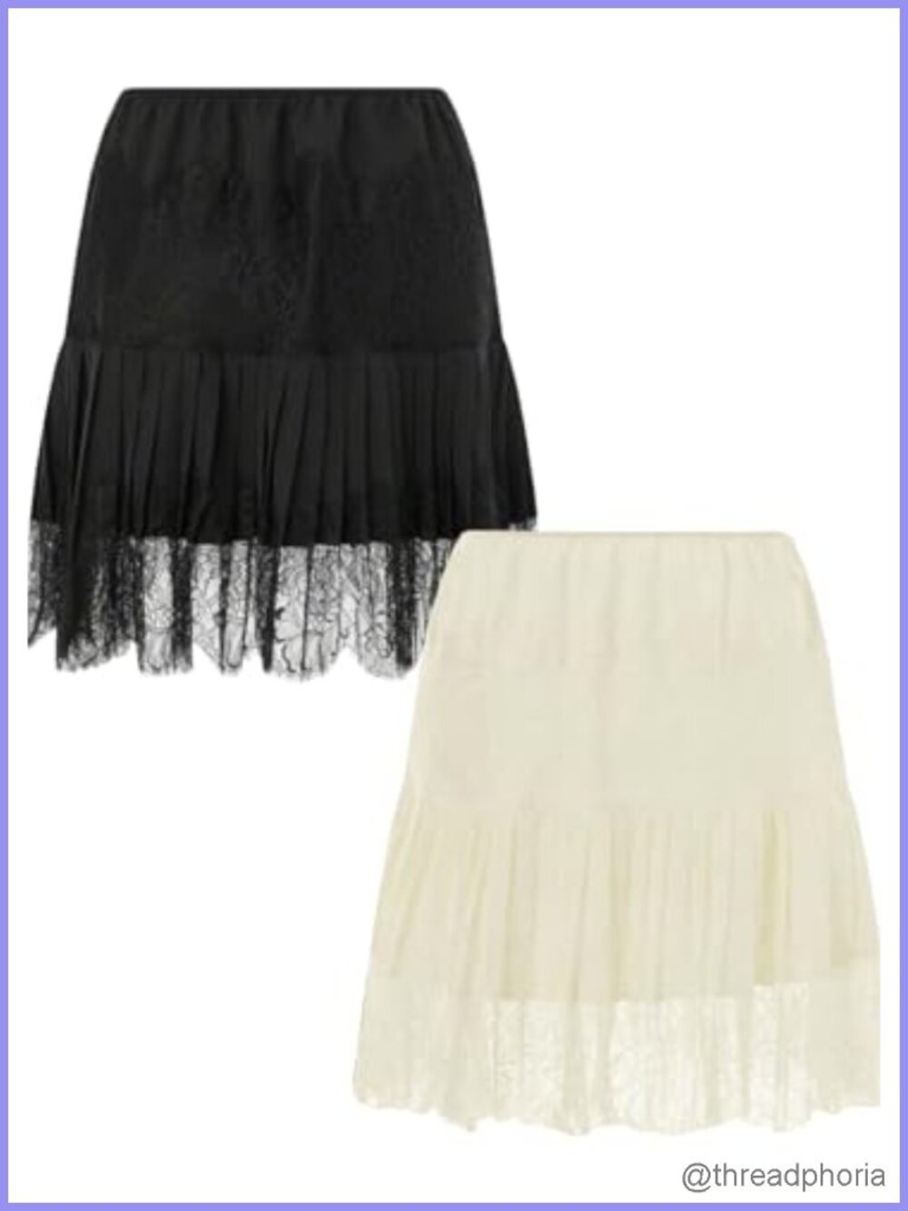 Women's Y2K Vintage Lace Slip Skirt Pleated Ruffle Floral Tiered Short Mini